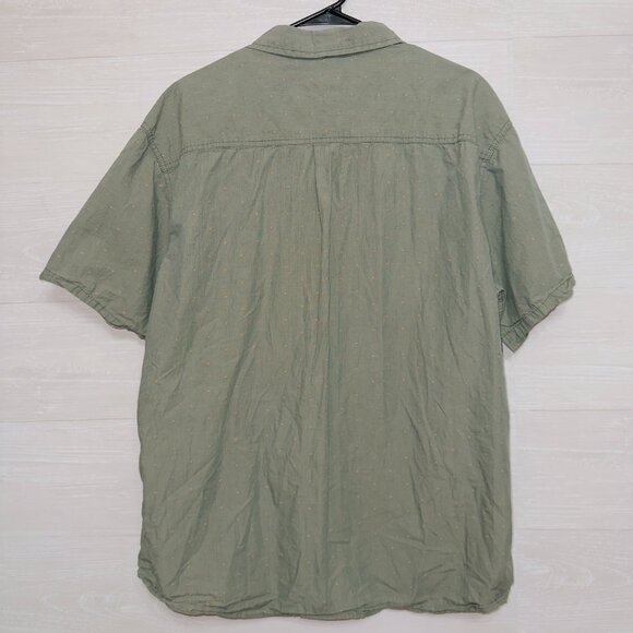 Prana Men's Size XXL Green Short Sleeve Standard Fit Park Hill Button Up Shirt - Picture 8 of 8